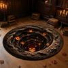 3D Special-shaped Round Carpet Crystal Velvet Optical Illusion Rug Floor Mat  Living Room Decor