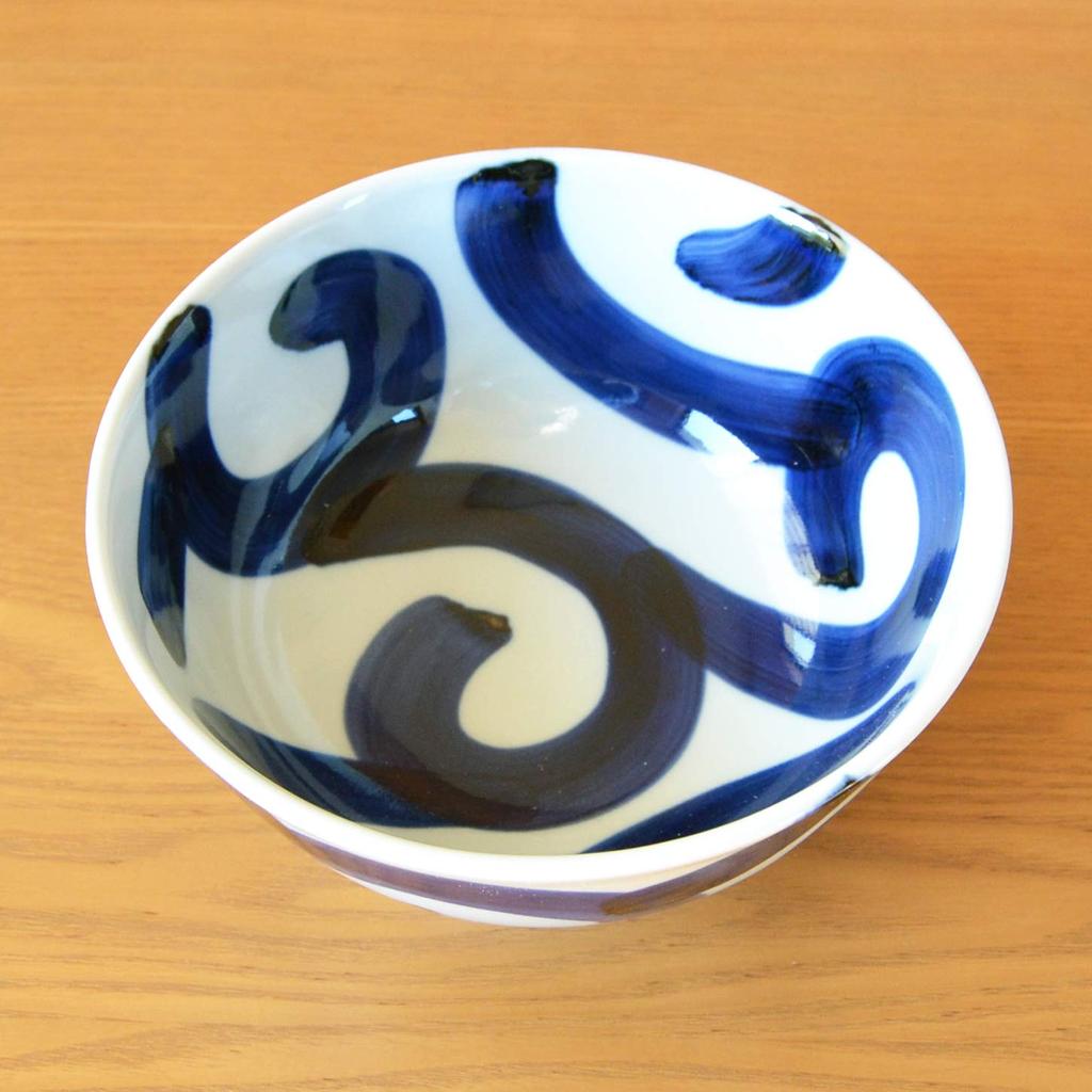 Bowl Stylish Noodle Bowl Bowl Tableware Bowl Bowl Container Arita Ware Hasami Ware Thick Arabesque Noodle Bowl Made In Japan 17.2cm