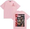 Spain boxer Ilia Topuria 100cotton Unisexs shirt oversized portrait graphics summer Womens Y2k Hip Hop Oneck Streetwear Tshirt