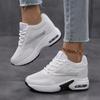 Air-cushion Platform Shoes Women's Elastic Casual Walking Shoes Invisible Height-increasing Traveling Shoes