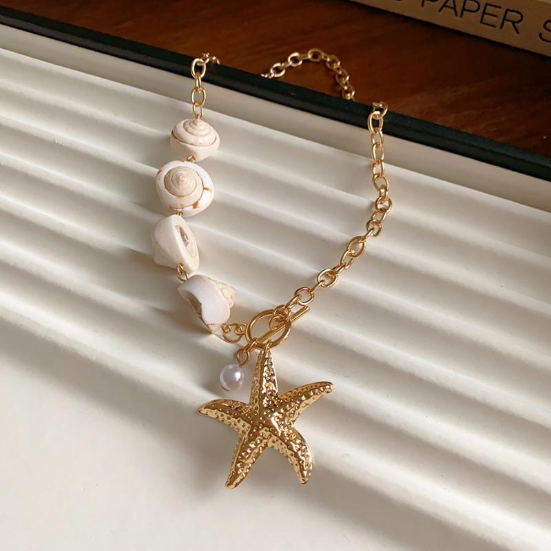 Богемное ожерелье из ракушек и бусин, легкая роскошь, нишевый, этнический стиль, цепочка на ключицы, стиль для пляжного отдыха, женские ювелирные изделия