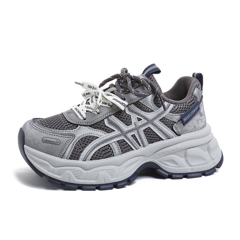 Platform dad shoes 22 spring and autumn new retro sports and leisure shoes color matching running shoes