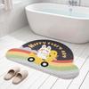 Cartoon Animal Alien-Shaped Plush Rug, Bedroom Bedside Carpet, Absorbent and Non-Slip Bathroom Mat, Home Decor