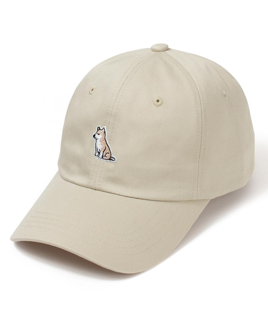 Seunuji Yellow Shiba Inu Patch Ball Cap - Beige