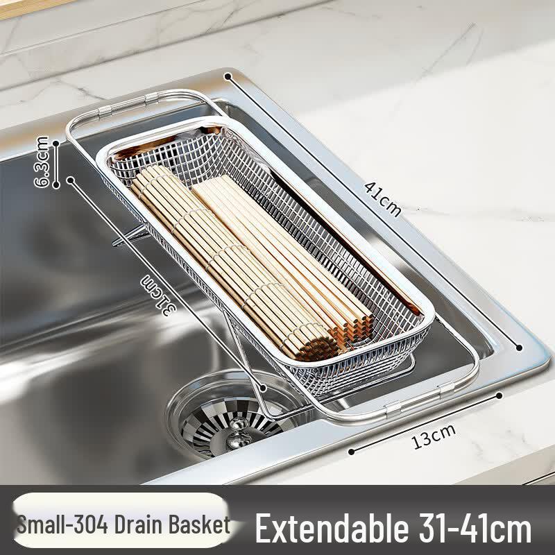 Boyiduo 304 Stainless Steel Extendable Sink Drain Basket