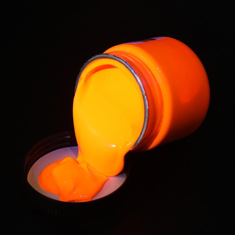 100ML Metallic Fluorescent Acrylic Pigment Set Is Suitable for Children's Painting Graffiti Diy Plaster Doll Coloring