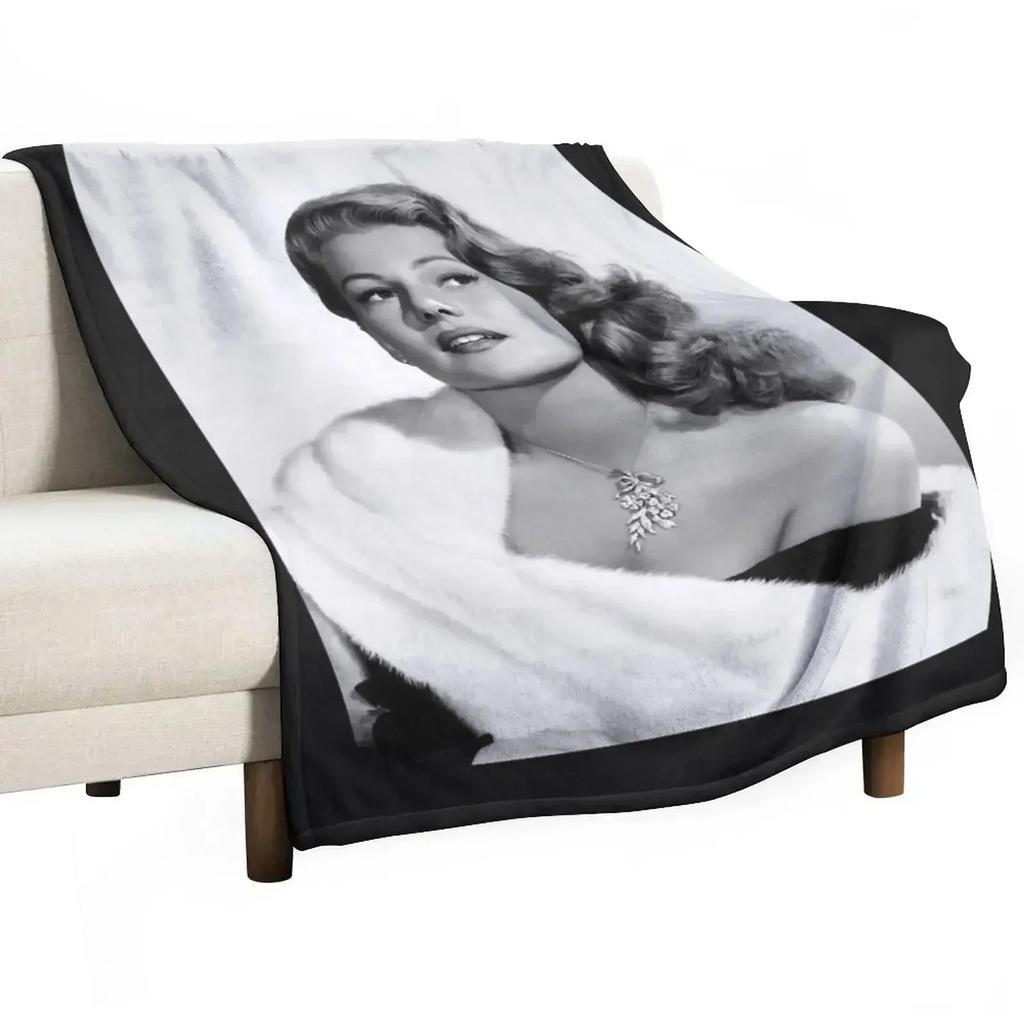Rita Hayworth Classic T-Shirt Throw Blanket Hairy Retros for sofa Plush Sofa Throw Blankets