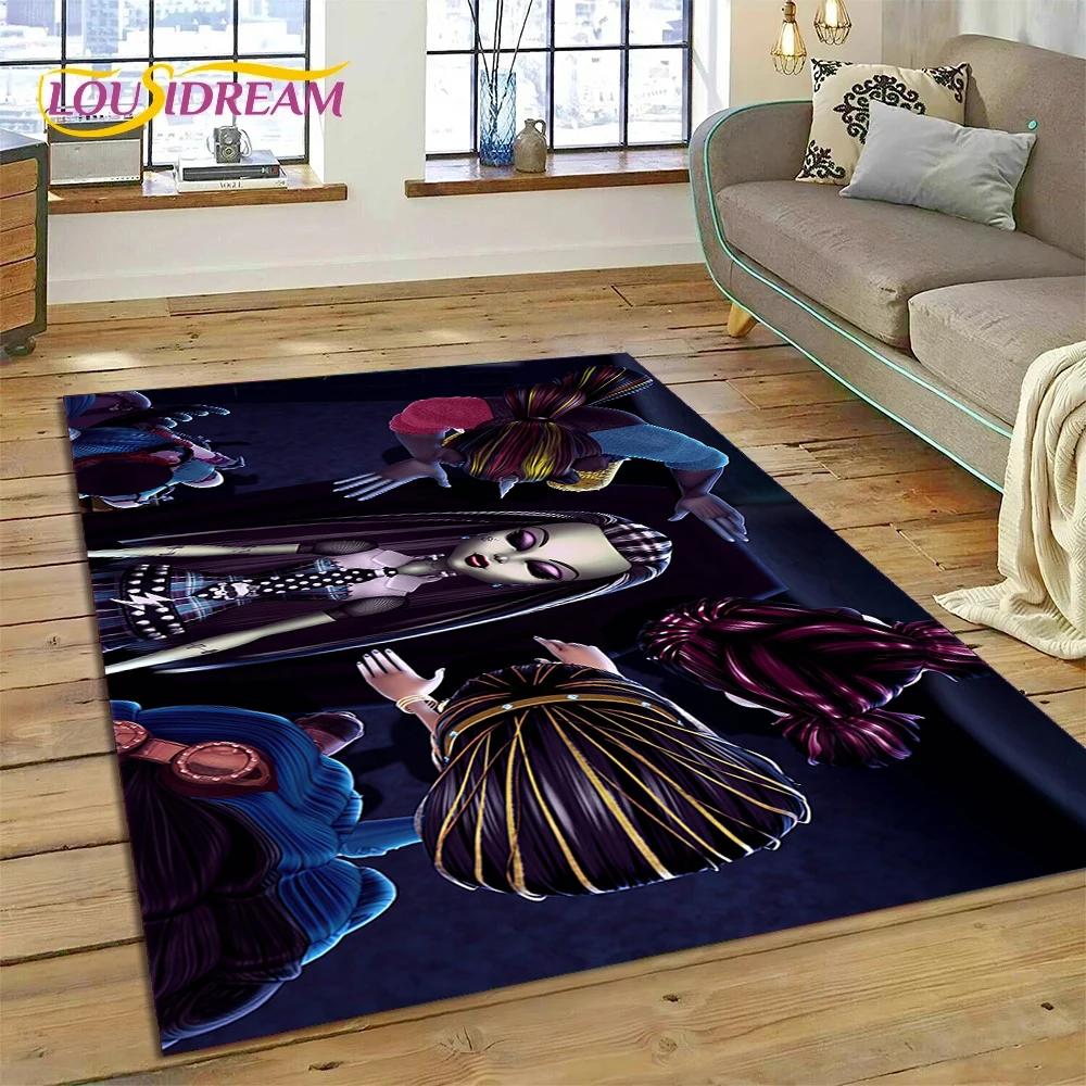 Cartoon Monster High Draculaura Vampire Rug Carpet for Living Room Bedroom Home Decor,Non-slip Decoration for Sofa Doormat Gift