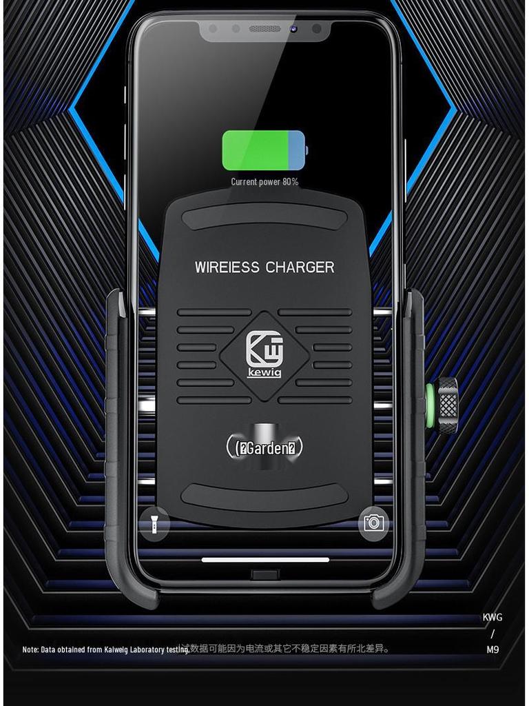 15W Waterproof Wireless Charging Phone Holder for Bikes and Motorcycles
