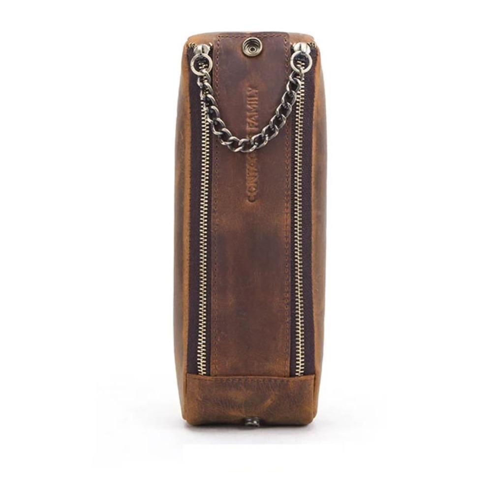 

Handmade Zipper Pen Pencil Case Large Capacity Desktop Organizer Retro Pen Pouch Holder School кофейный