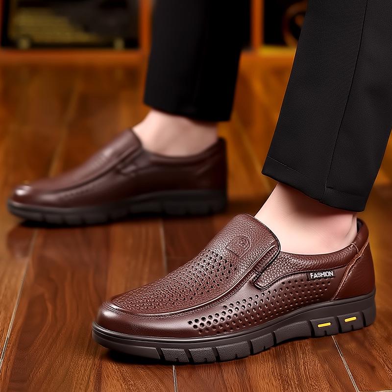 

Мужские сандалии из натуральной кожи 2025 года — удобные, дышащие, с мягкой подошвой для пап 46