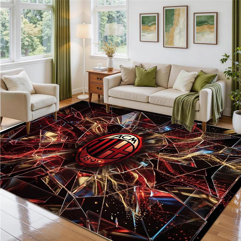 AC Milan Design Crystal Velvet Rug Soft Decorative Mat for Bedroom Entrance