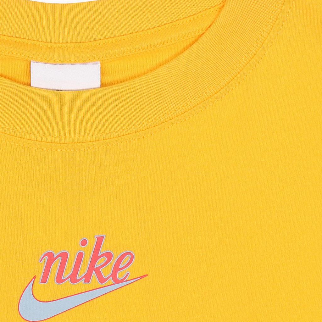 Nike Cartoon Pattern Print Logo Round Neck Vintage Short Sleeve T-Shirt Women Tops Yellow DV3204-739