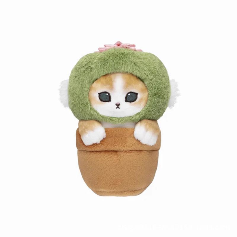 Mofusand Shark Cat Plush Toy With Keychain For Girls And Teens Collectible Gift