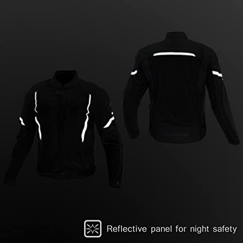 KOMINE JK-1463 Protective Half Mesh Jacket for Motorcycles, 07-1463, Men's, Light Gray, Black, XL