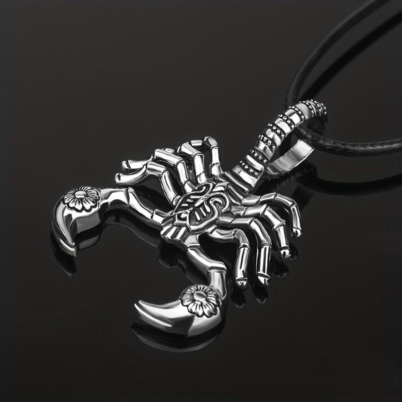 Scorpion King Pendant Necklace Men's Necklace New Fashion Metal Sliding Pendant Accessories Party Zircon