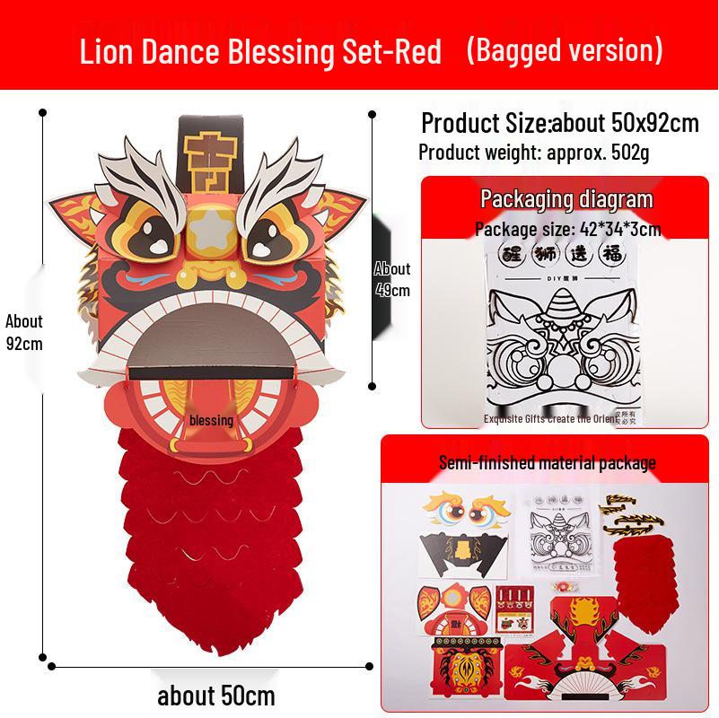 

Year of the Horse Handmade Lion Dance DIY Kit for Kids: Awaken the Lion and Send Blessings