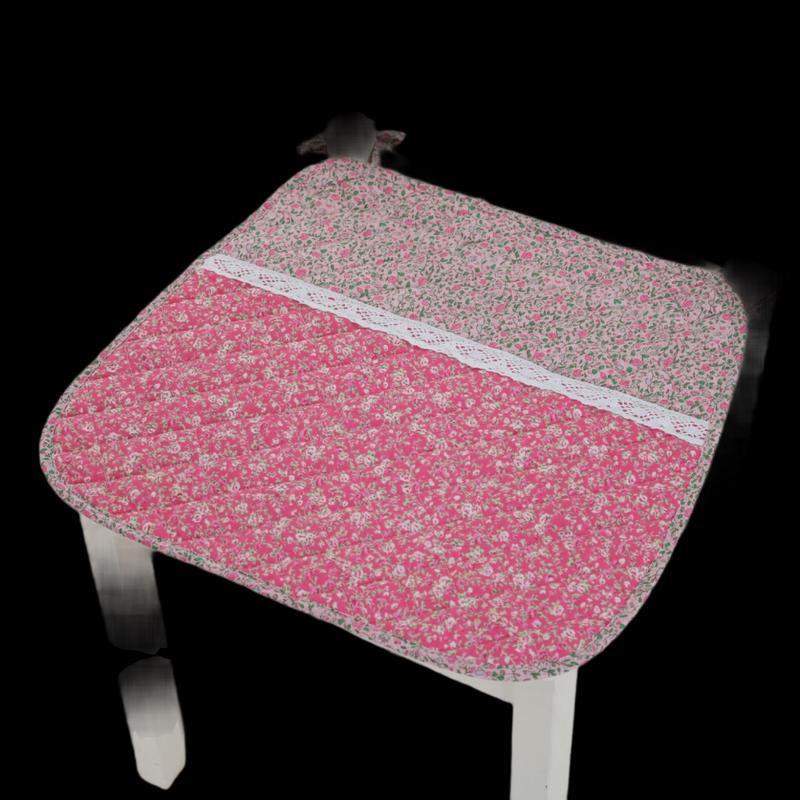 Spliced Fabric Breathable Placemat & Office Cushion