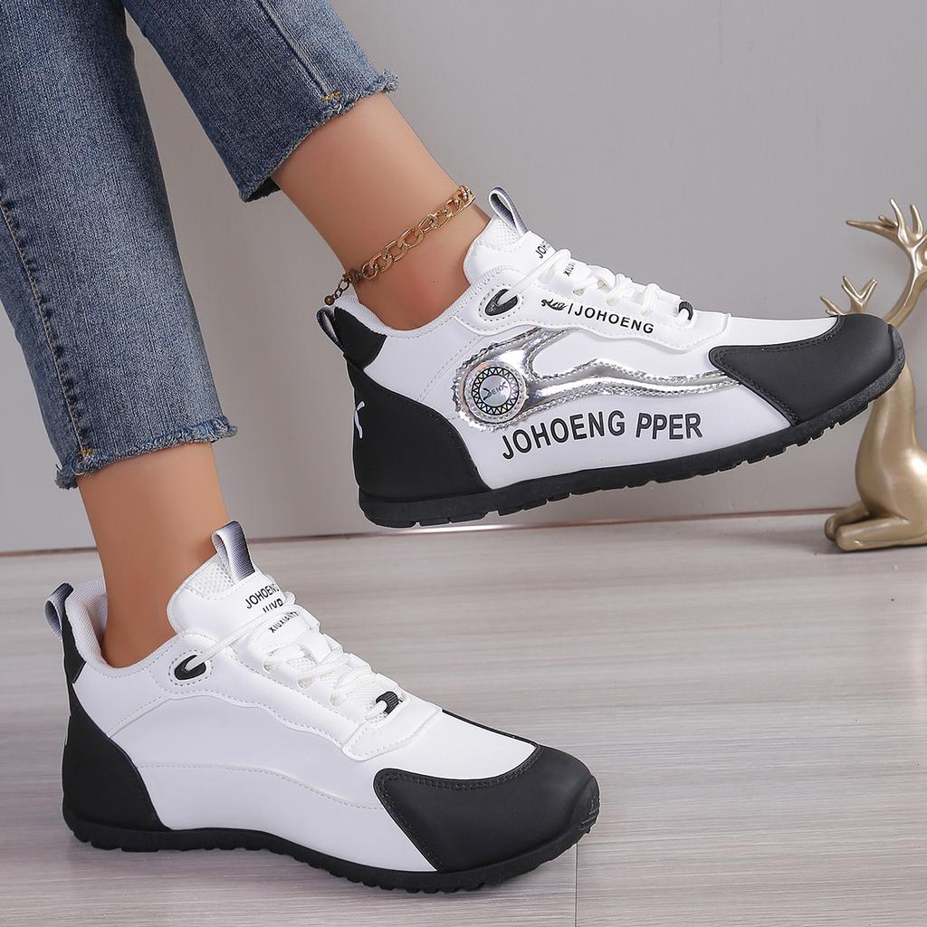 Dames met Waterdichte Antislip Veterschoenen Trendy Trend Veelzijdig Herfst Dames Wandelen Outdoor Sneakers De Mujer