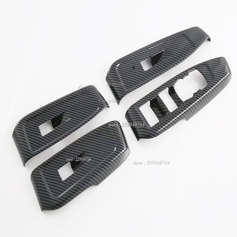 For Ford Ranger 2024 2025 ABS Carbon Fiber Center Console Gear Shift Panel Decoration Cover Stickers Trim Car Accessories