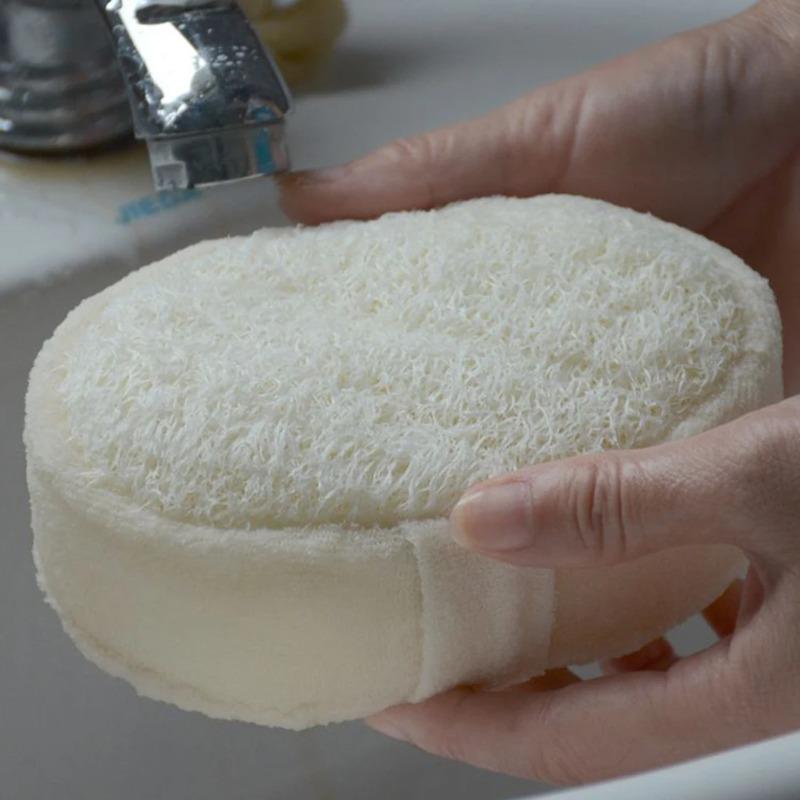 1PC Thickened Natural Loofah Bath Sponge - Healthy Shower Rub Whole Body Massage Brush Hot Sale Exfoliating Bathing Sponge