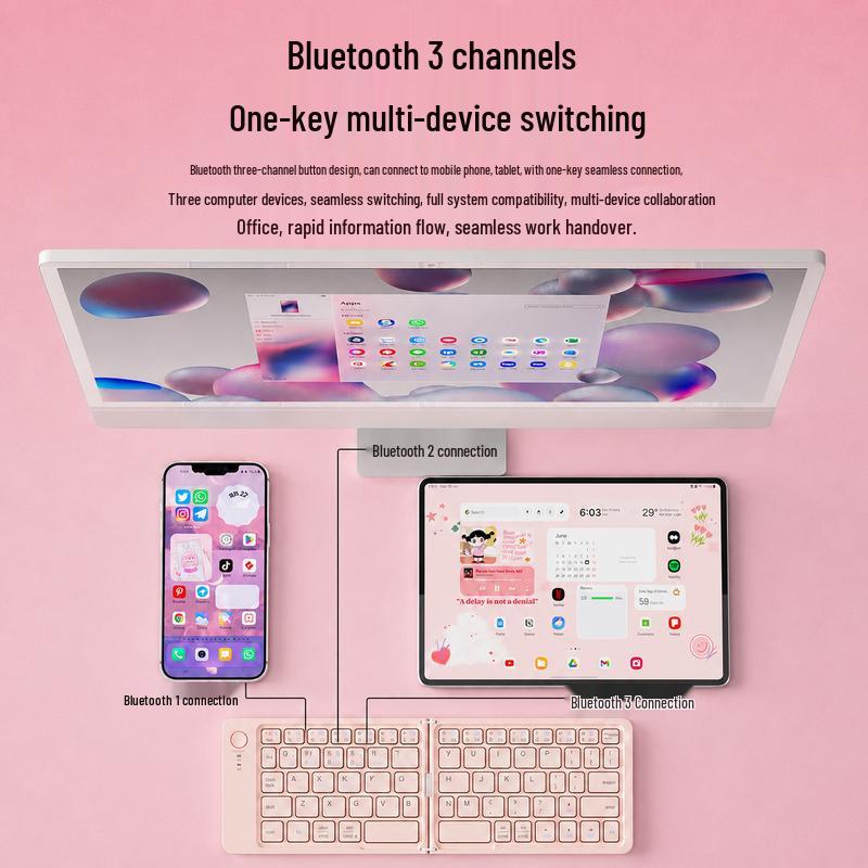 Steck Bluetooth Wireless Folding Keyboard