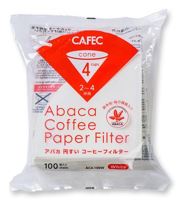 Sanyo Sangyo kaffefilter hvitt for 2 til 4 kopper Abaca konisk 100 stykker