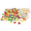 Colorful Blocks Brain Teasers Toy Improve Coordination Wood Blocks Jigsaw Puzzle Toy for Kids