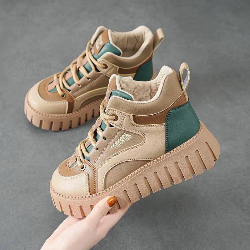 Chaussures en Coton à Plateforme Les Nouvelles Chaussures d'Hiver Chaudes et Décontractées à Plateforme pour Femmes Chaussures d'Extérieur en Peluche Épaississante de Haute Qualité Baskets pour Femmes