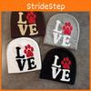 Paw Letter Dog Pattern Neutral Casual Warm Knitted Hat For Fall And Winter