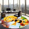 Maya The Bee (1) Round Office Rug Decorative Floor Rug for Office Bedroom Living Room and Home Space