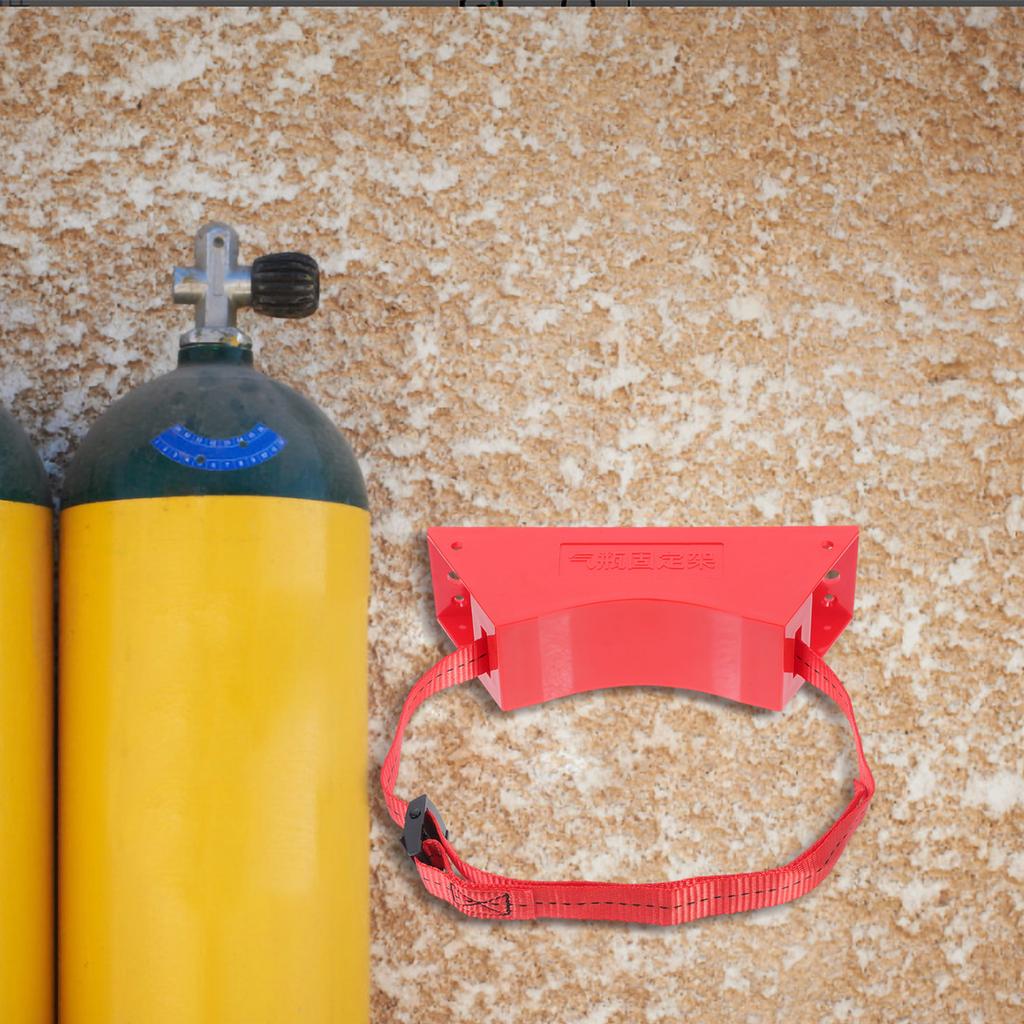 Gas Cylinder Bracket Plastic Iron Expansion Tank Bracket Secure Hydrogen Oxygen 40L Gas Holder Wall Mount Strap
