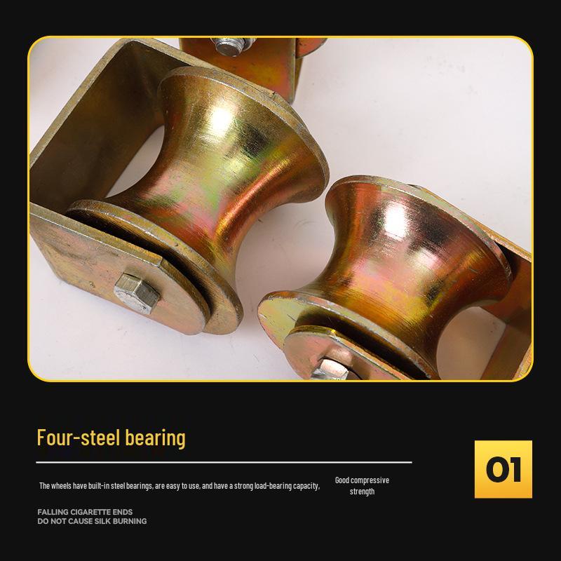 Industrial Grade 3-4 Inch Steel Sliding Door Track Pulley, U/V-shaped Bearing Wheel