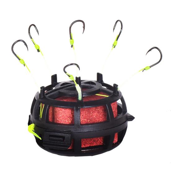 Reverse Bottom Bait Cage Fishing Hook 360-Degree Floating Design Full Strike Coverage Bait Cage Trap Fishing Hooks