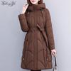 Winter Damen Mantel Lange Verdickte Warme Baumwolle Gepolsterte Parka Damen Jacke