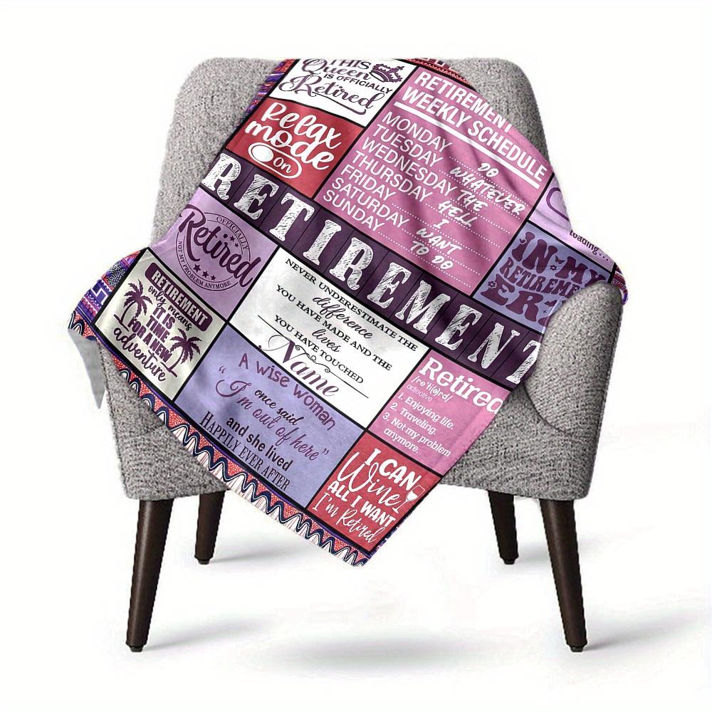 Retirement Weekly Schedule Home Customize Your Name Blankets Comfortable Soft Lightweight Allseason Multipurpose Blanket For Picnics Sofas Offices