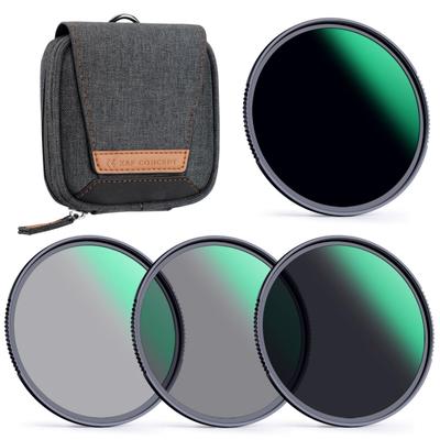 CONCEPT Filtre ND 82mm Fabriqué au Japon avec AGC Optical HD Super Low Nano Inclut un Sac Filtre K&F Lot ND4+ND8+ND64+ND1000, Verre, Résolution,