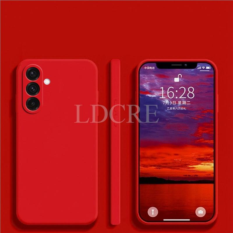 

Для Samsung Galaxy A56 чехол жидкий силиконовый защитный чехол Samsung A56 чехол TPU простой резиновый чехол для телефона Galaxy A56 чехол For Galaxy A56 красный