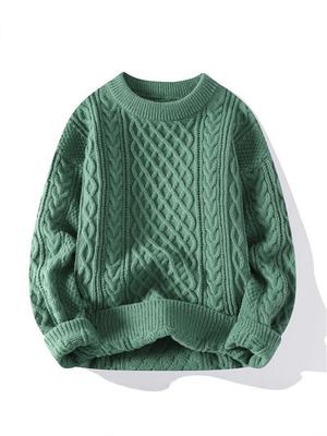 Men's Trendy Loose-Fit Knit Pullover Sweater - 2024 Autumn/Winter Fashion