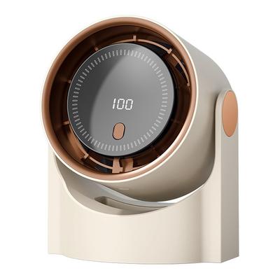 100 Level Portable Bladeless Fan USB Rechargeable Desktop Cooling Fan Digital Display Electric Personal Fan for Home Office