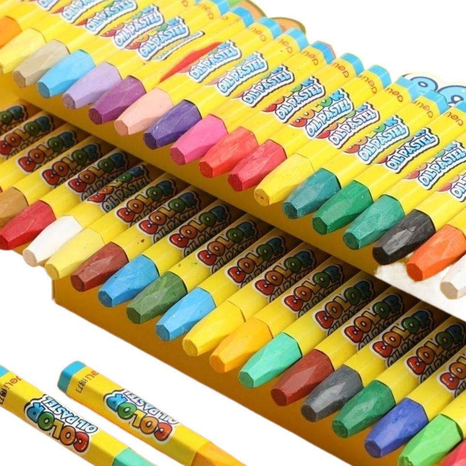 Oil Pastel Crayons and Drawing Pens Set for Kids and Students - Available In 12, 18, 24, or 36 Colors