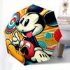 Mickey Mouse,Lollipop Themed Automatic Opening and Closing Folding Umbrella, Reinforced 8 Ribs, Compact Travel Design, Fashionable Folding U