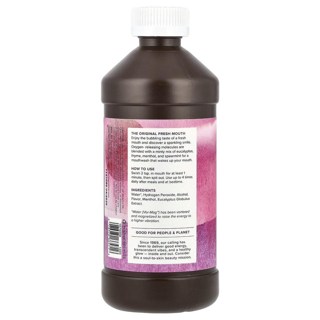 Heritage Store, Väteperoxid Munskölj, Uppfriskande Eukalyptusmynta, 16 fl oz (473 ml)