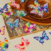 56PCS Bright Colorful Butterfly PET Sticker Aesthetic Decoration Scrapbooking Stationery DIY Hand Accounting Supplies for Kids