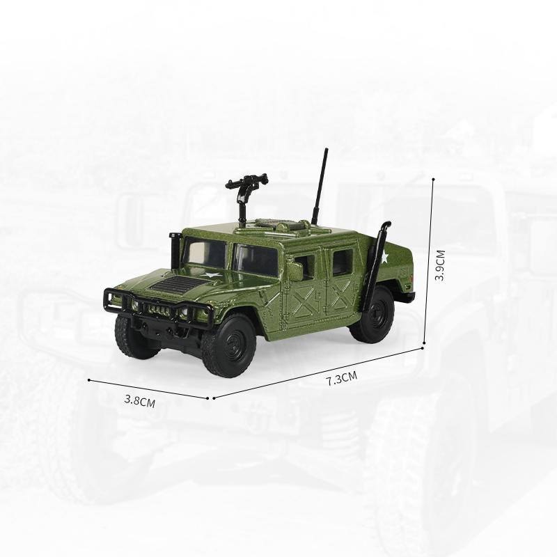 1/64 Hummer H1 Katonai Hadsereges Jármű Miniatűr Modell Cinkötvözet Játékautó Szabadon Futó Kerekek Fém Fröccsöntött Gyűjtemény Ajándék Gyerekeknek