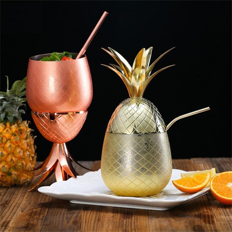 Pineapple Mug 400ml/550ml/900ml Moscow Mule Copper Mugs Metal Mug Cup Stainless Steel Beer Wine Coffee Cup Barware