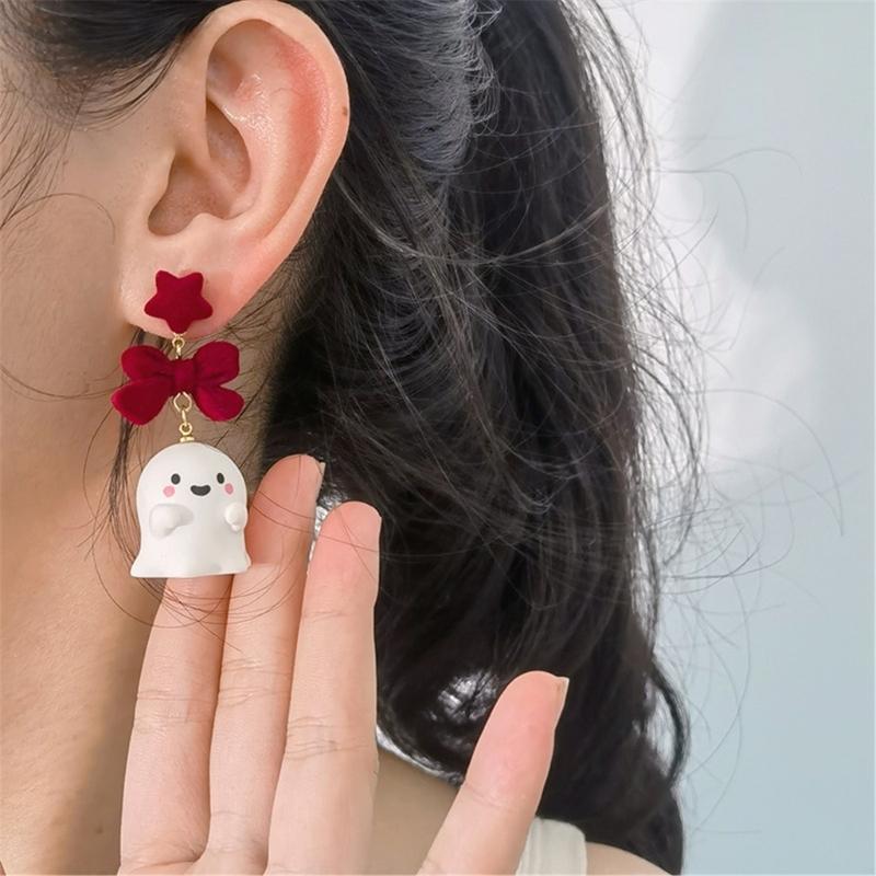 Fashionable Glowing In Dark Specters Earrings Unique Fashion Jewelry Accessory for Trendy Women Ladies Night Event