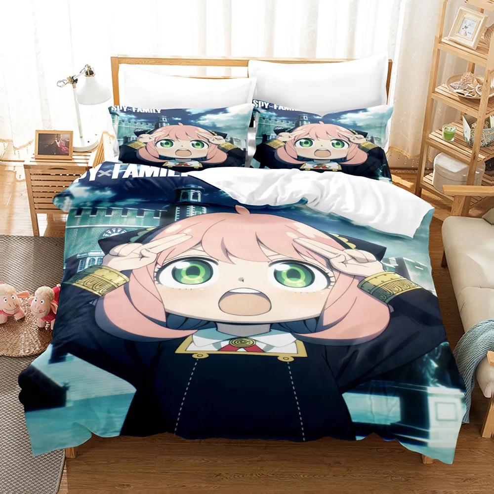 Anime Spy Family 3D Printed Duvet Case Pillowcase Bedding Set Twin Full Queen King Size For Bedroom Decor