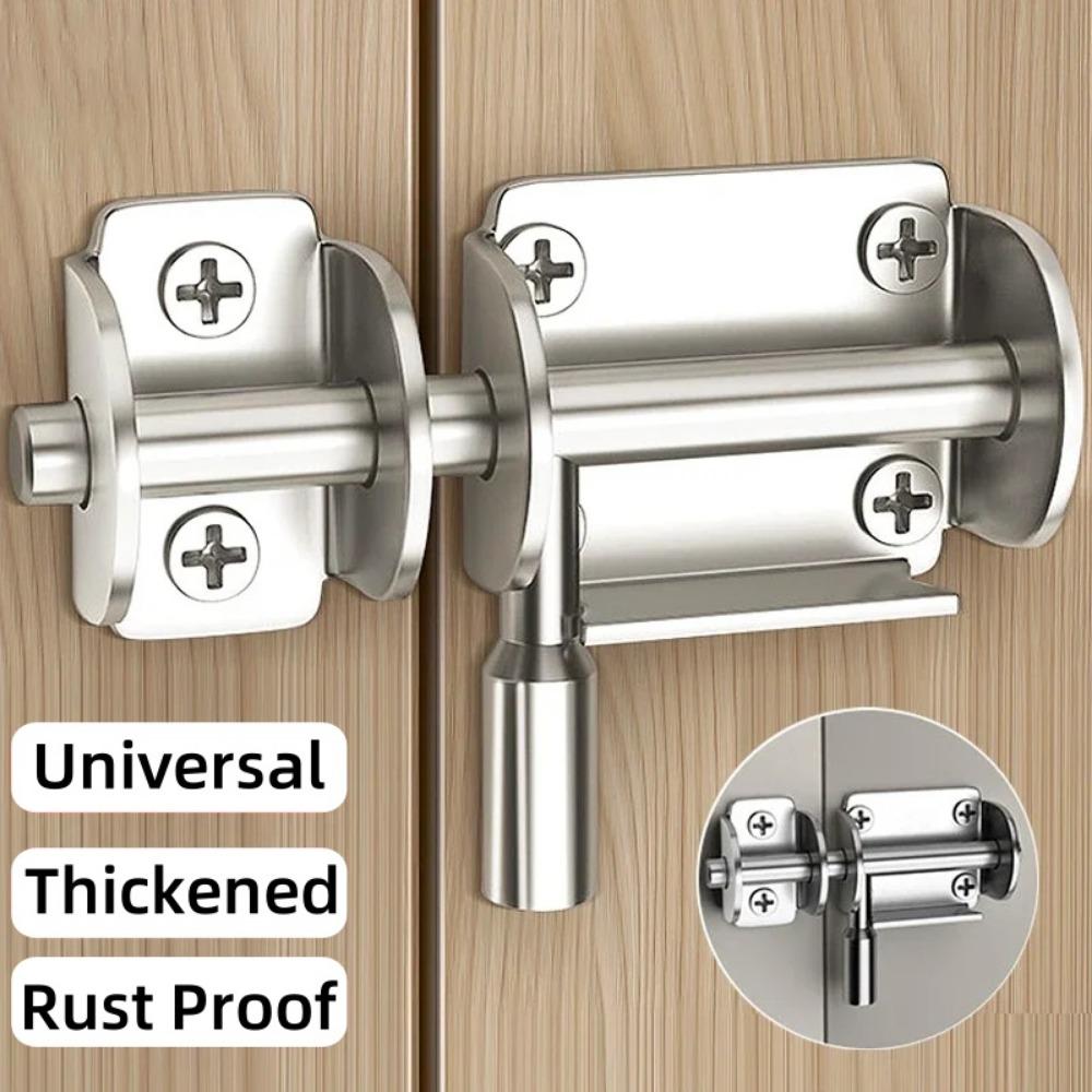 Stainless Steel Door Latch Solid Sliding Bolt Door Latch Lock with Screws Garden Door Bathroom Door Hardware Door Security Lock