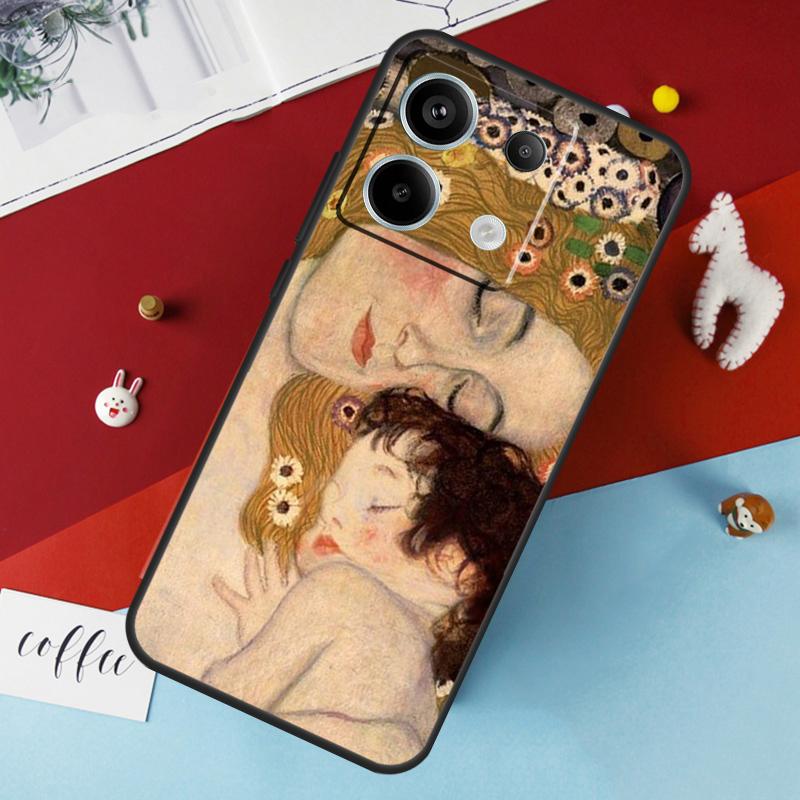 The Kiss Gustav Klimt Painting Case For Xiaomi Redmi Note 13 12 11 8 9 10 Pro Note 12S 11S 10S Redmi 12 10C 12C 13C Cover